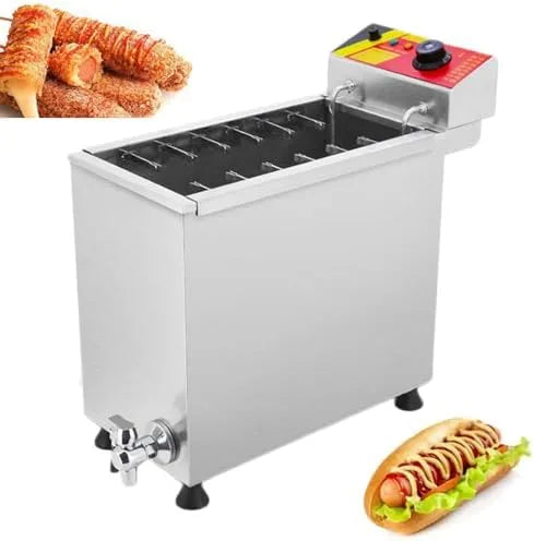 Hond friteuse machine met 252 x 630 x 545mm, 25L, 220V, 3000 W en RVS