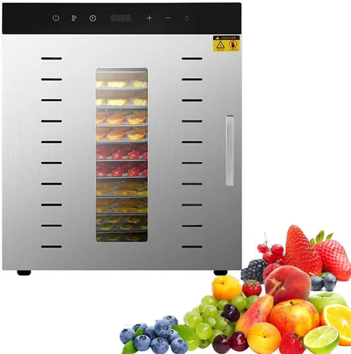 Droger C/86-194 met 1000 W, 30-90°C, Timer, 24 uur, regelbare thermostaat, RVS en gerichte luchtcirculatie