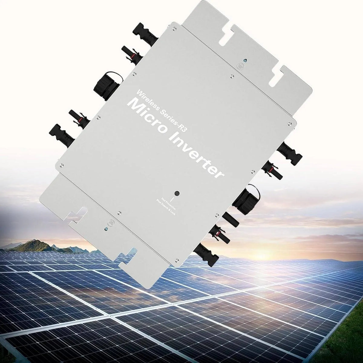 Spanningsomvormer met 300 W, IP65, wifi, zonne-energie en aluminium