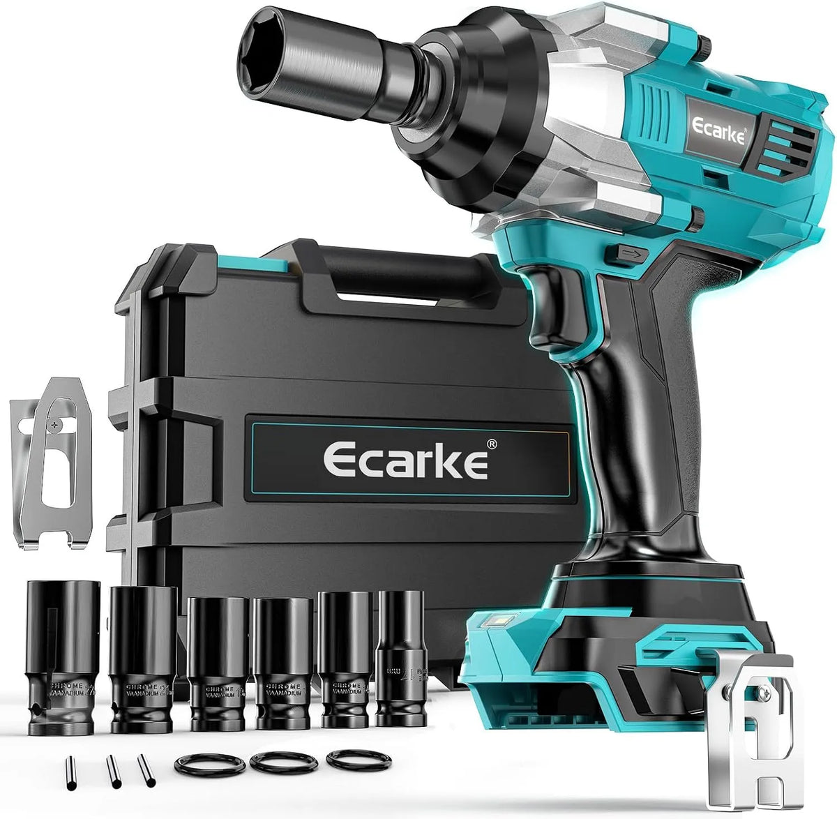 Makita Slagschroevendraaier met 18 V en 1/2 inch, Ecarke Accu-slagschroevendraaier