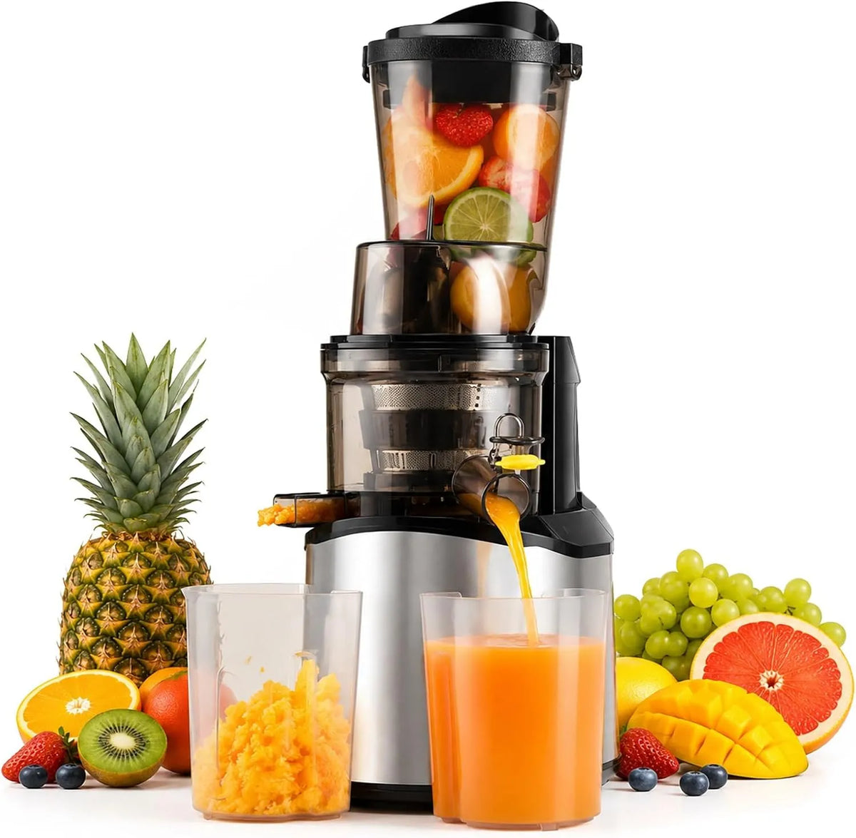 Sapcentrifuge met 11,4 cm, RVS en voor groenten en fruit