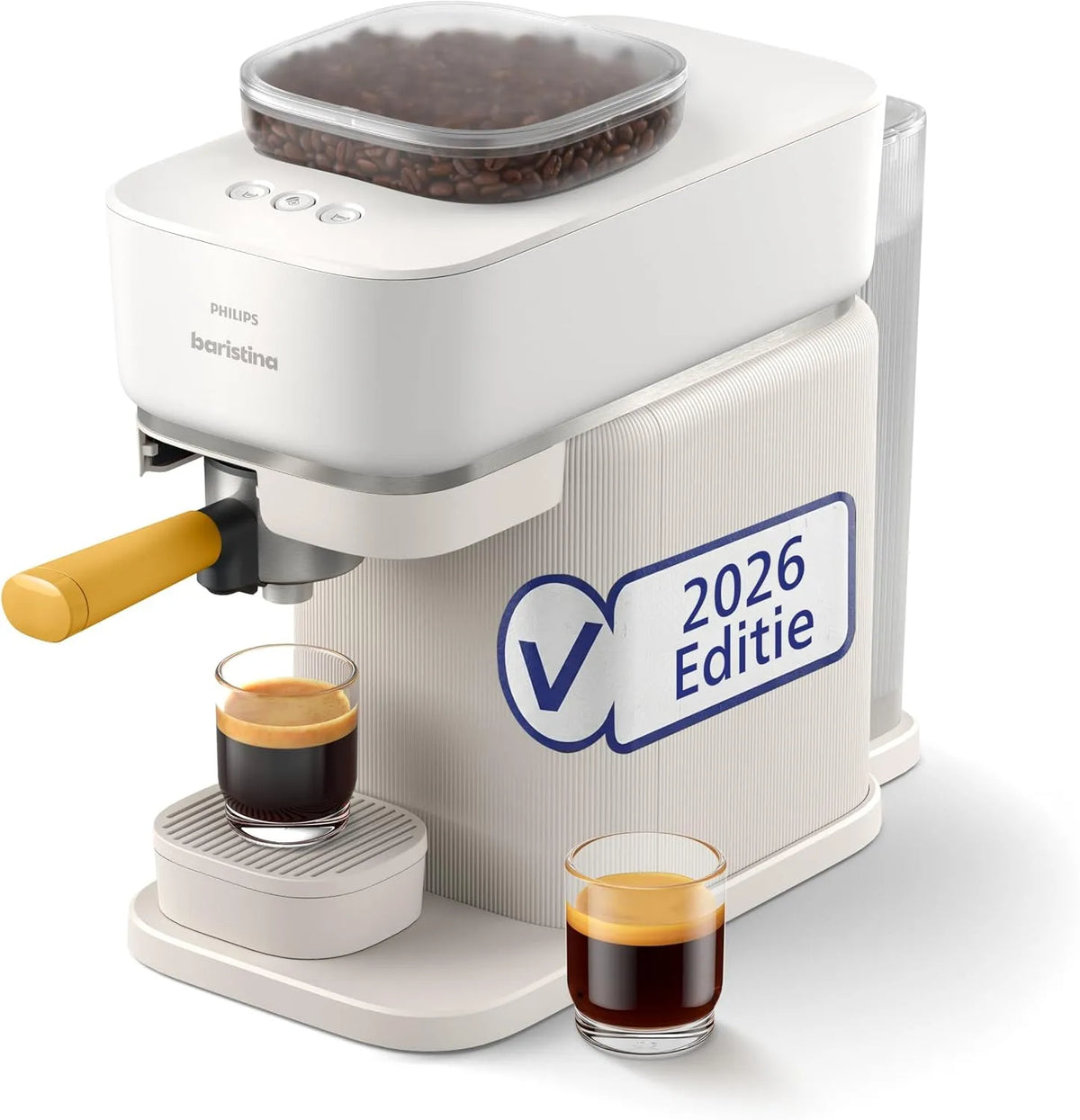Philips Espressomachine BAR305/03 met 16 Bar en wit, Koffiemachine met Maler BAR305/03