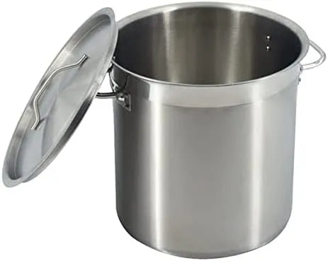 Geïsoleerd vat met grote soeppan met deksel, grote stoofvleespan voor restaurants, soeppan van RVS met deksel, ronde soeppan met composietbodem en gas