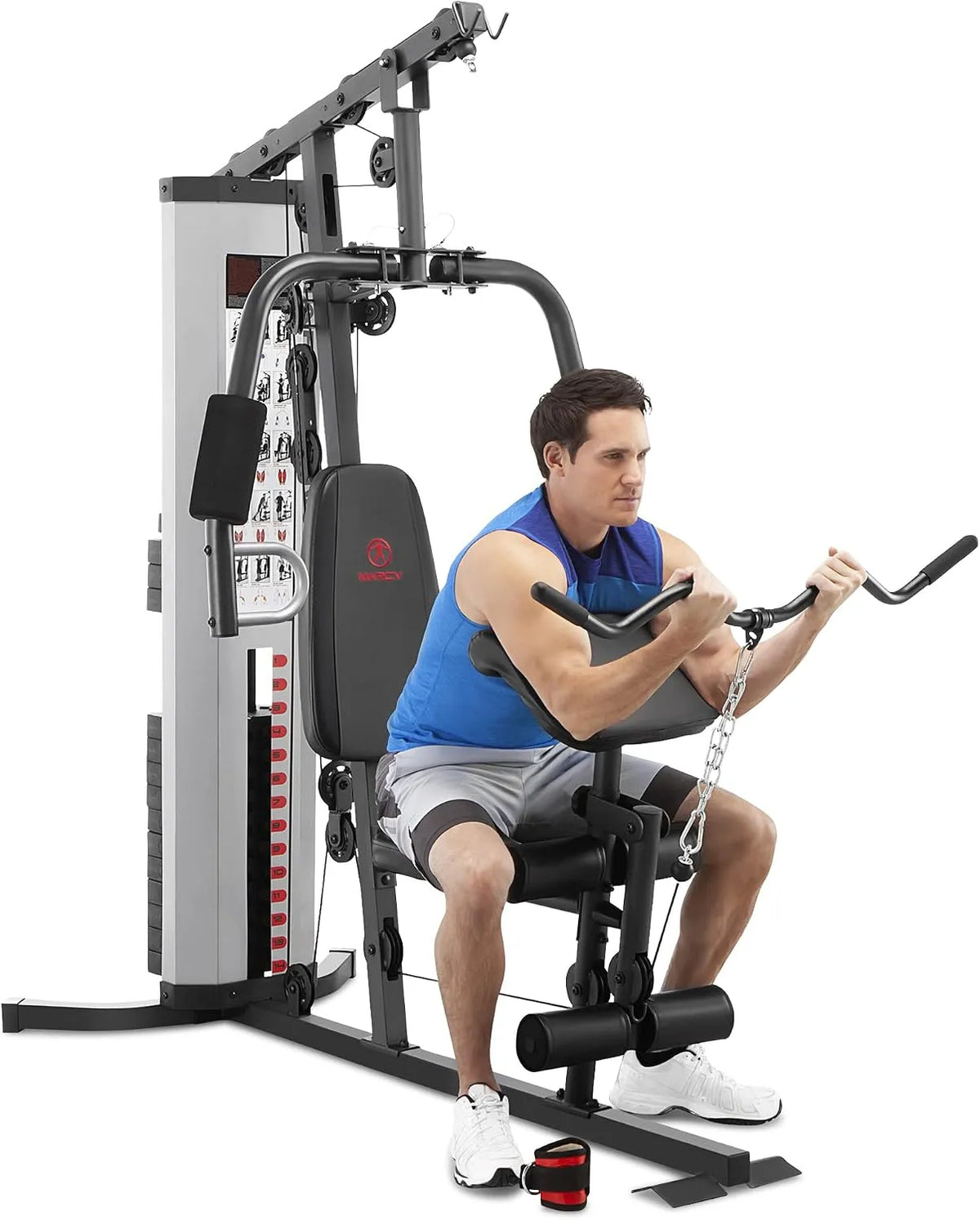 Gewicht Stack Machine, Marcy Mwm-988 Multifunctionele Staal Thuis Gym, 150lbs Gewicht Stack Machine