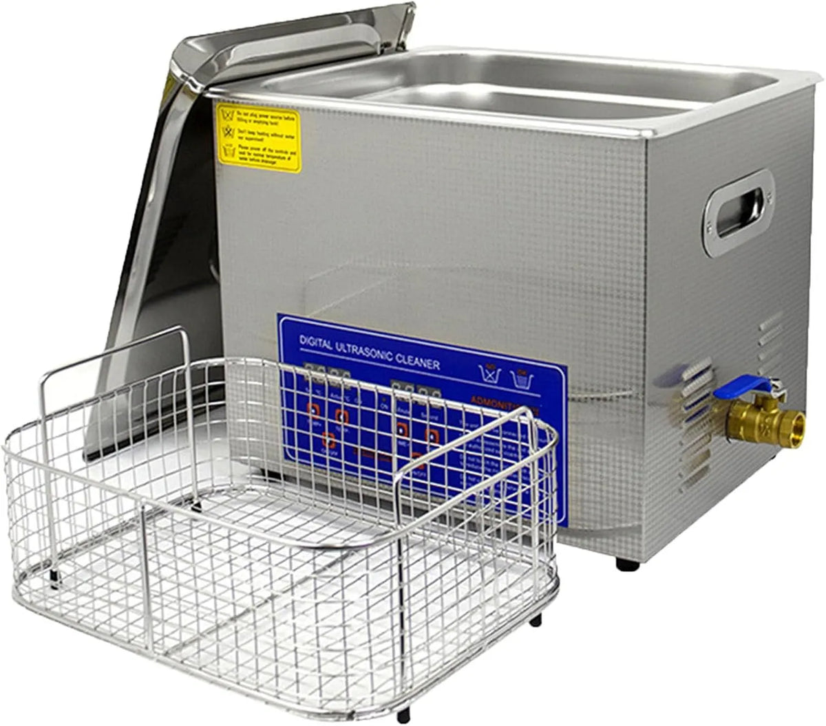 Ultrasoonreiniger met 4L, timer, 0-30 minuten, 0-80°C, digitaal display en RVS