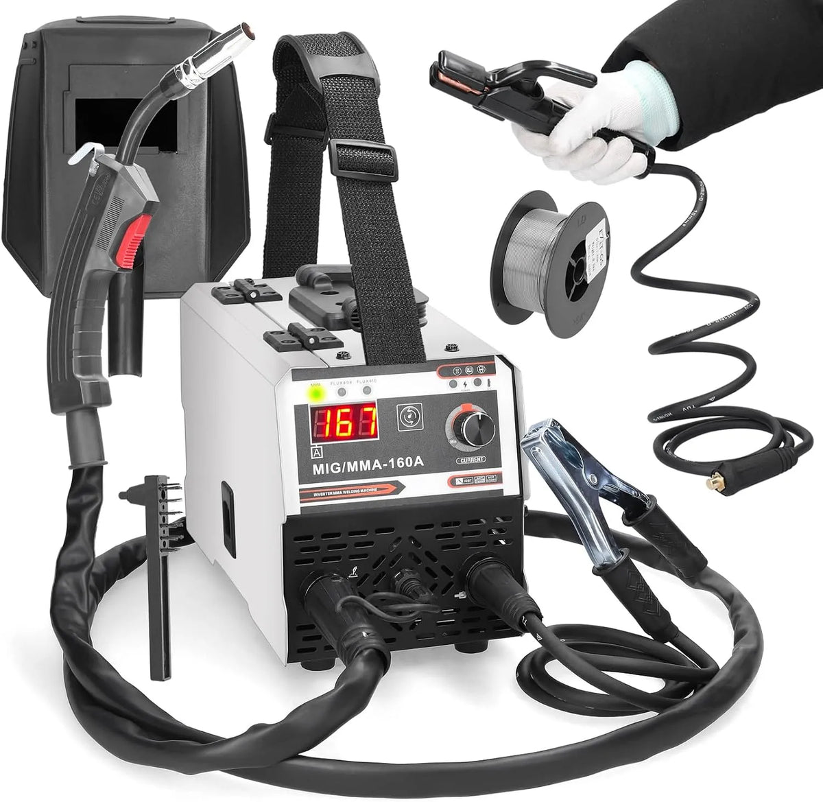 Lasapparaat, MIG/MMA, 2-in-1, 220 V, 20 - 300 A, 40 °C, 60 °C, Voedingsspanning V Eenfasig