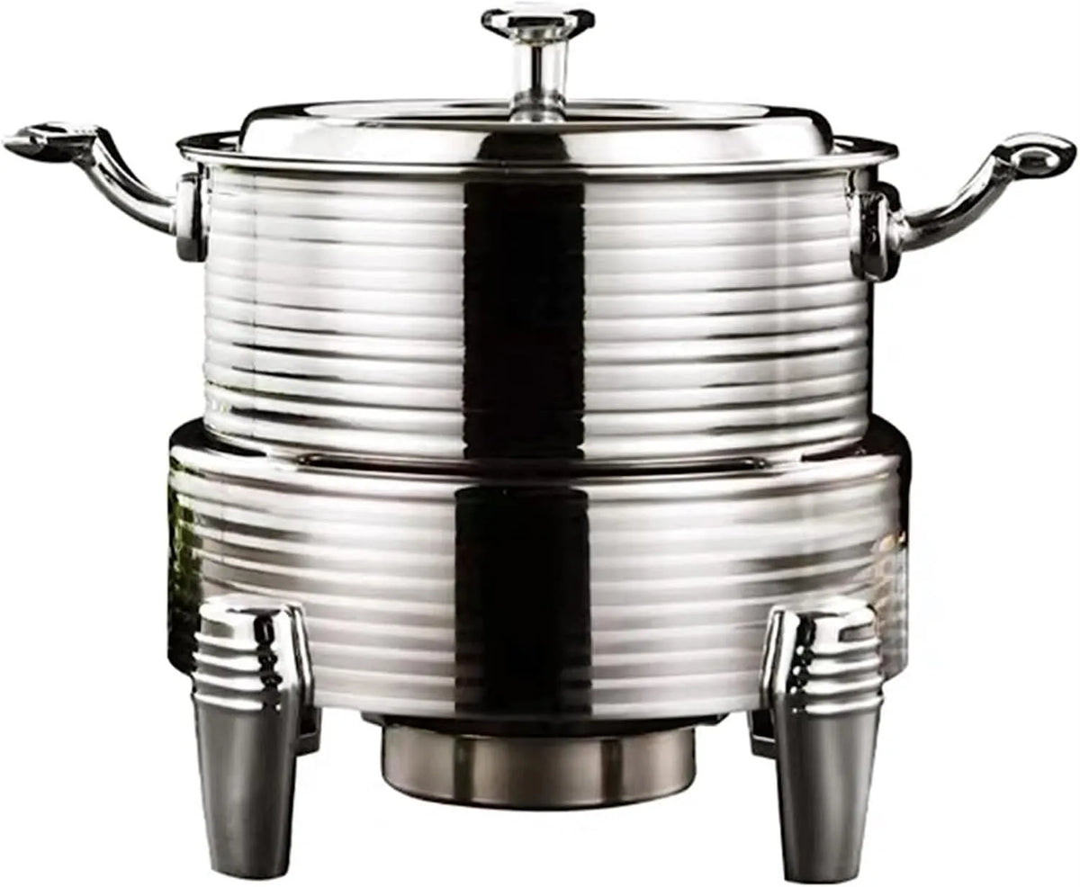 Elektrische buffetwarmer, voor catering, cateringbuffetservers en -verwarmers, roestvrijstalen hotpot-buffetset