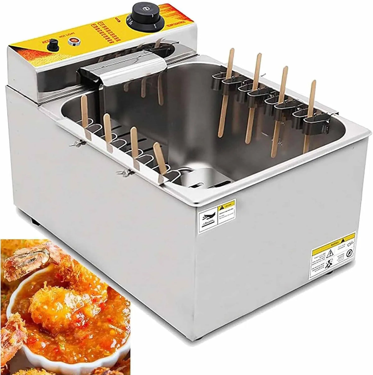 Dog Stick Machine met 12L, 585 x 370 x 370mm, 50-60 Hz, 1,9 kW, 9KG en RVS