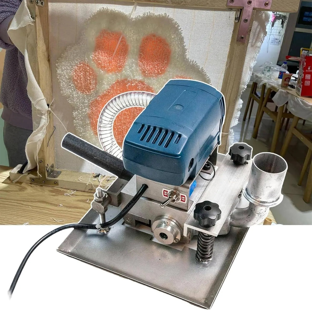 Machine, 500 W Handgemaakte Tapijtreinigingsmachine, Platte Tapijtscheermachine Met Flexibele Beweging, Tapijtscheerapparaat, Draagbaar