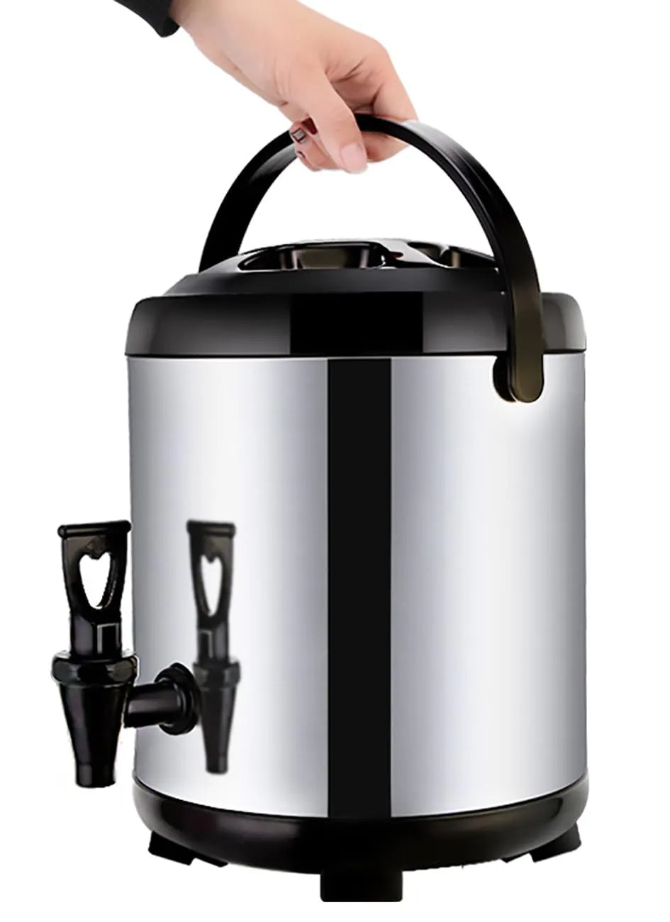 Cateringurn, 20L heetwaterdispenser RVS, instantsoepen en meer 6L, geïsoleerd vat voor heet water en drank