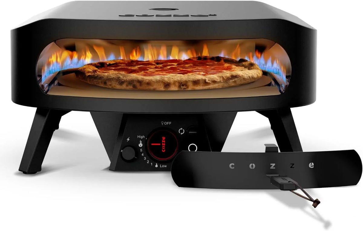 Cozze 17' Rotate Gas Pizzaoven zwart Edition met 43 cm, 8 kW en zwart
