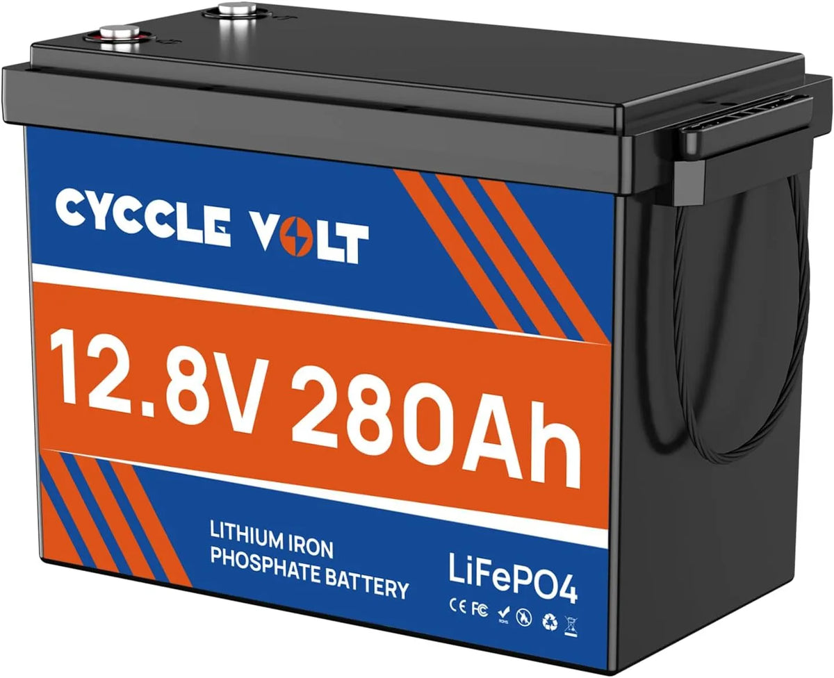 LiFePO4 batterij 12V 280Ah LiFePO4 met 12V, 200A, zonne-energie en hogedrukstoom