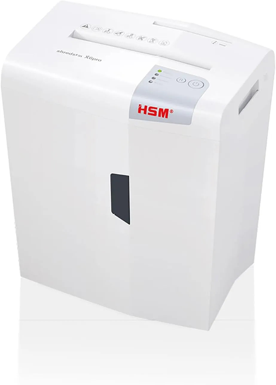 HSM 1046111 shredstar X6pro papierversnipperaar X6pro P-5 met 2 x 15 mm, digitaal display en geluidsarme werking