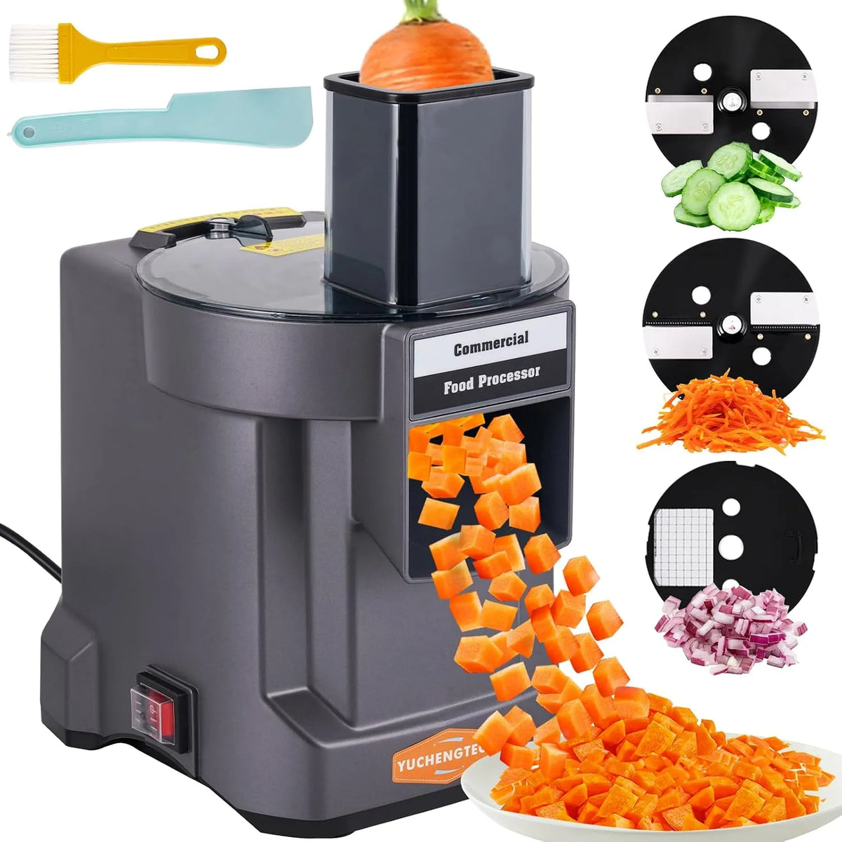 Snijder, Uien 100 W, Plakjes Snijden, Julienne Snijden, voor Wortels, Aardappelen