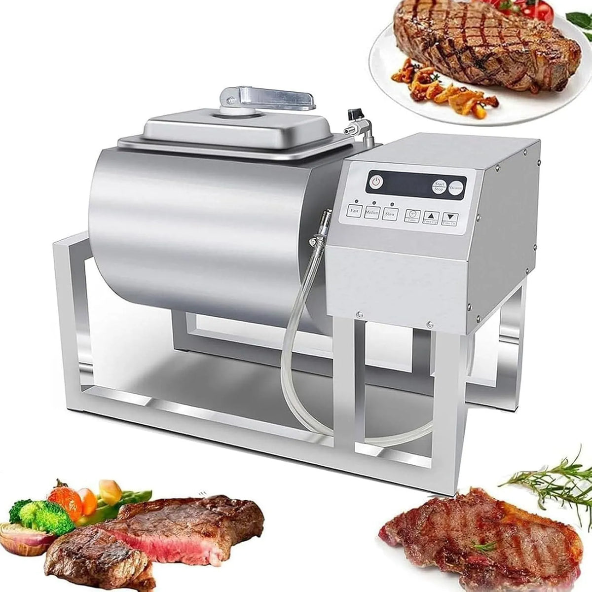 Machine met 18L, 610 x 315 x 370 mm, 300 x 250 x 330 mm, 220V, 50Hz, 30 W en 99 minuten