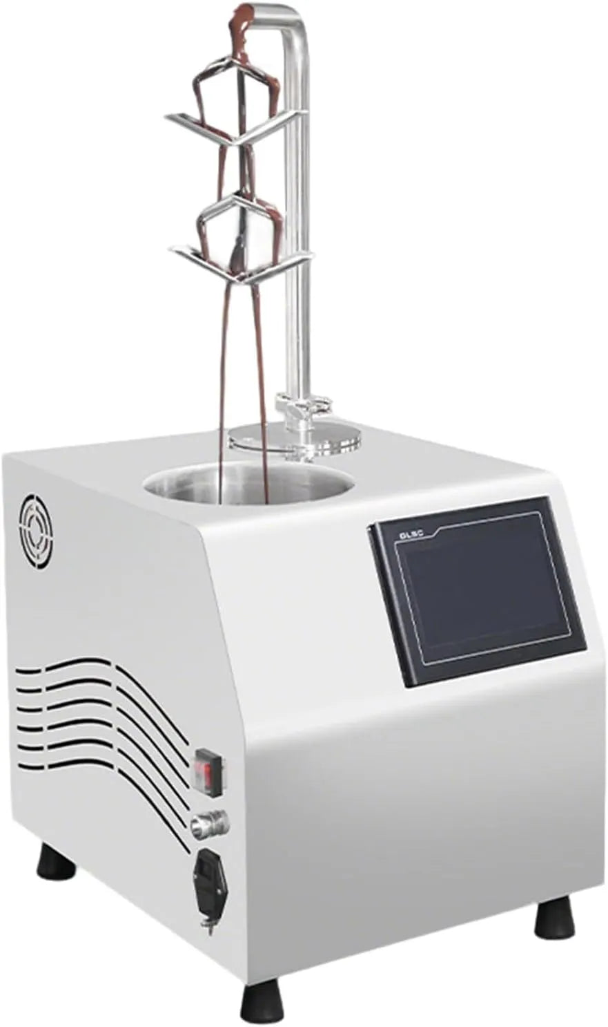 Dubbele Zone Verwarming, 5.5L Chocolade, RVS, Chocoladefontein Professioneel met Dubbele Zone Verwarming, Demonteerbaar, Makkelijk Schoon