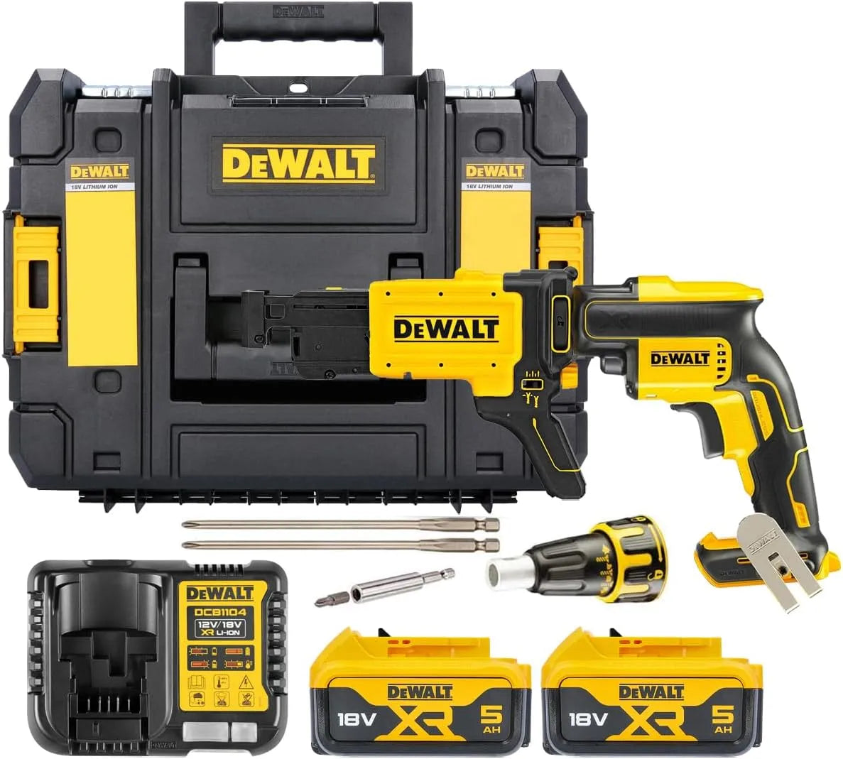 DeWalt, Slagschroevendraaier, DCF620P2K, 4400 RPM, zwart, geel