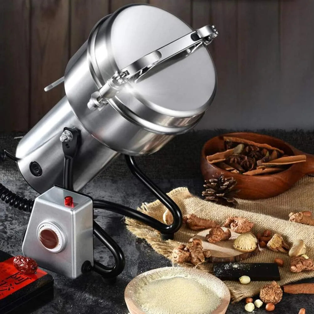 Molen met 600g, 3000 W, 8 minuten, 5 minuten en RVS, 600g Rvs Elektrische Graan Molen