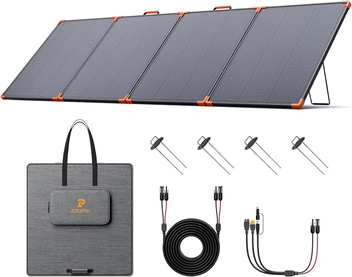 Zonnepaneel, 43V, ZOUPW N-type 16BB 350 W draagbaar zonnepaneel voor krachtcentrale, IP68, orkaan paraatheid items