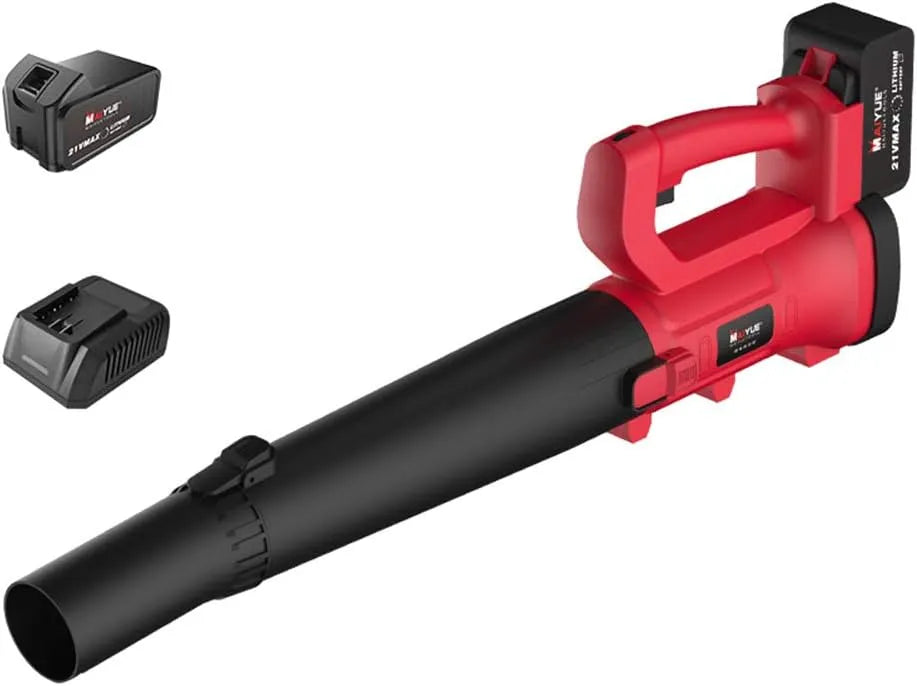 Elektrische veegmachine, Elektrische bladblazer met 21V Lithium-Ion Batterij en Lader, Draadloze Handheld Garden luchtblazer Veegmachine