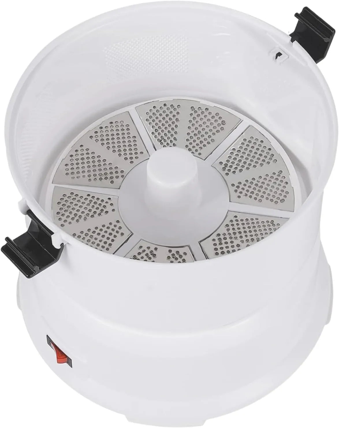 Aardappelschiller met 1 kg, 27 x 25,5 cm, 110V, 85 W, 10,03 inch, 15 minuten, RVS en wit