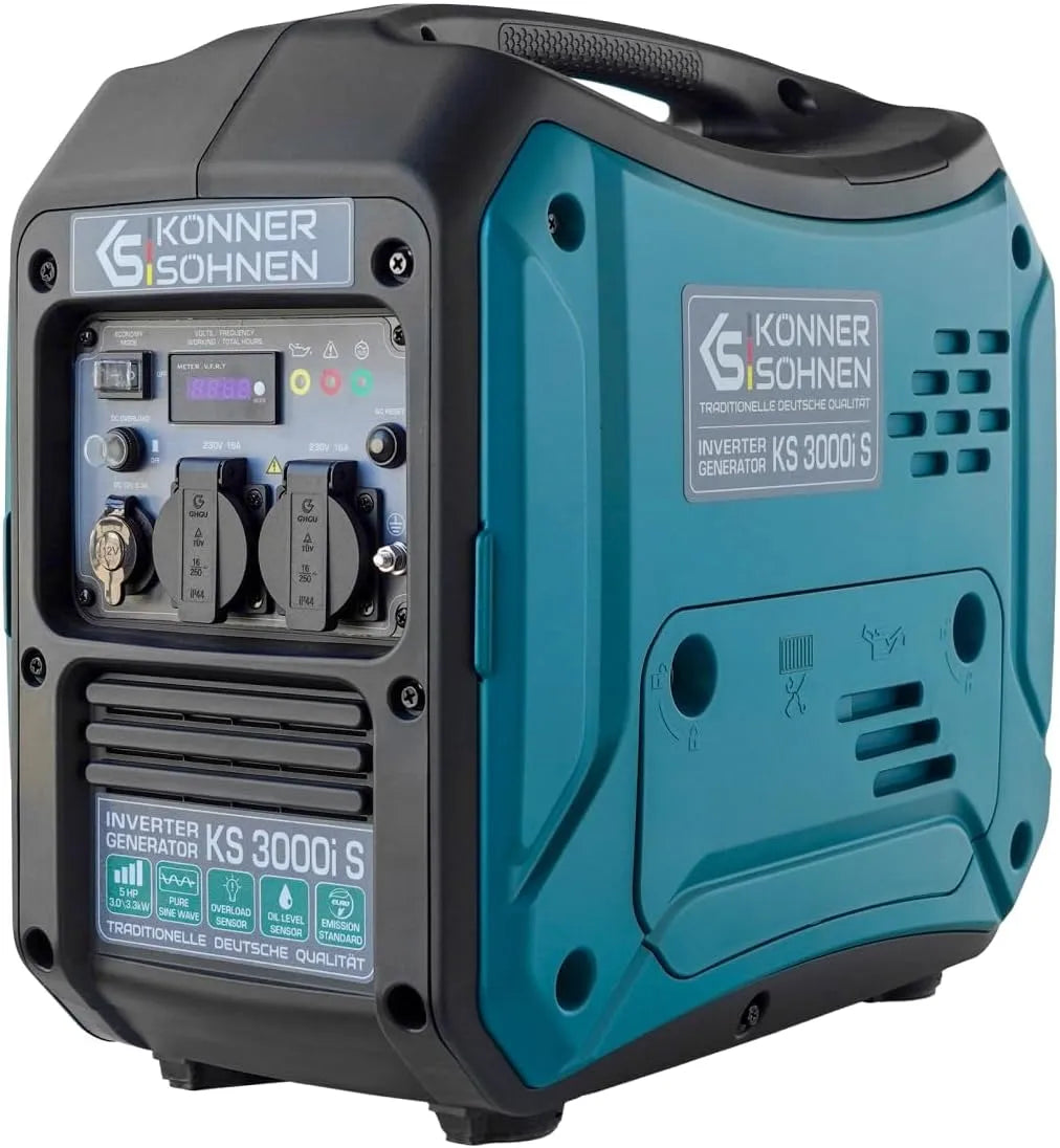 3000 W, KS 3000i S, maximaal 3,3 kW, K&S Könner & Söhnen Inverter-generator