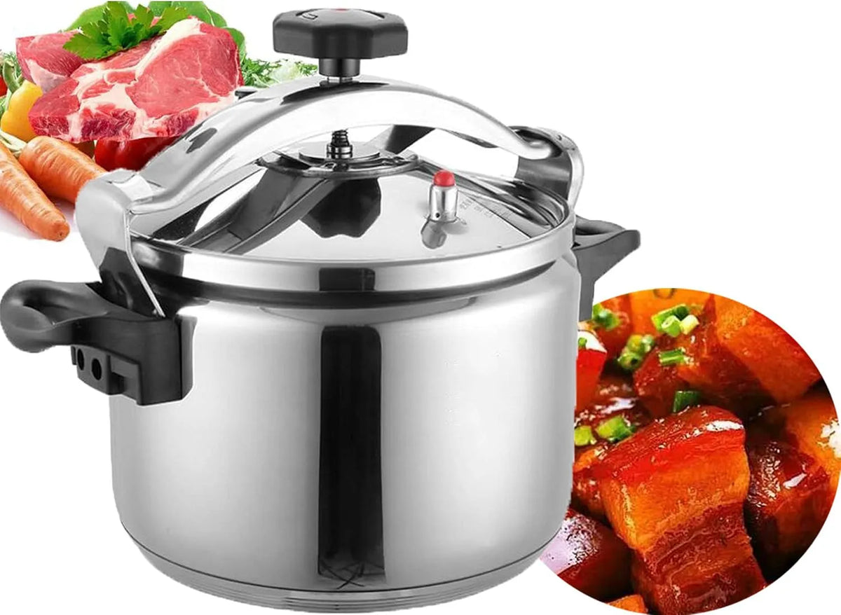 Snelkookpan, grote hotels en restaurants keuken drukcaners, snelkookpan 25liter Kachel Top Inductie Compatibel Easy-Lock
