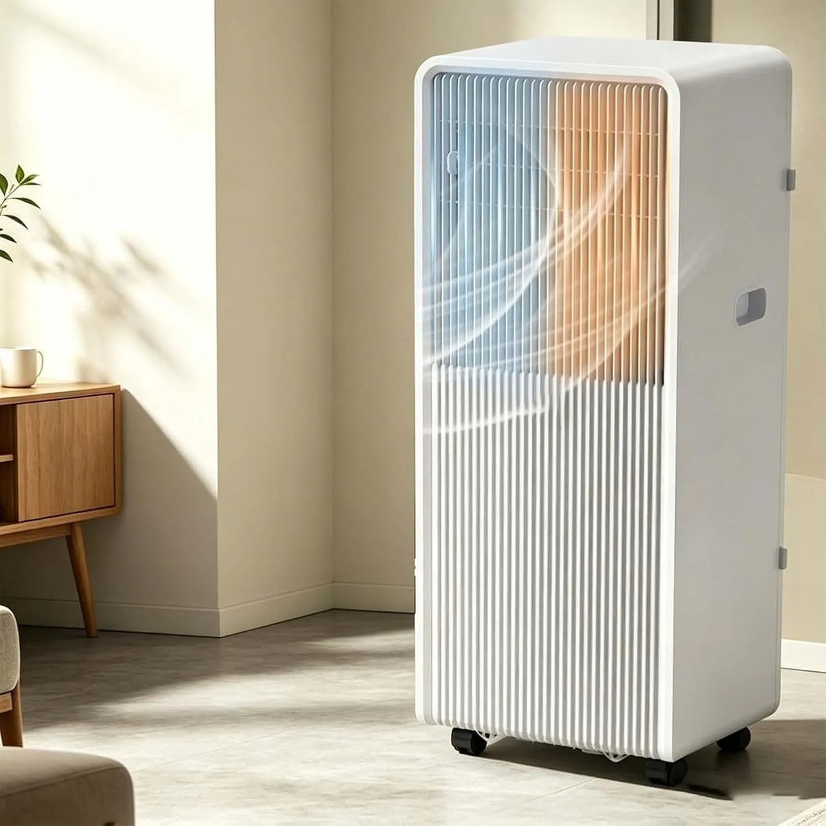 Mobiele airconditioner, Q4, Stoffilter & 360° Wielen voor Thuis, Mobiele Airco Inverter, Verwarming, Ventilatie, Q4, Draagbare Airconditioner