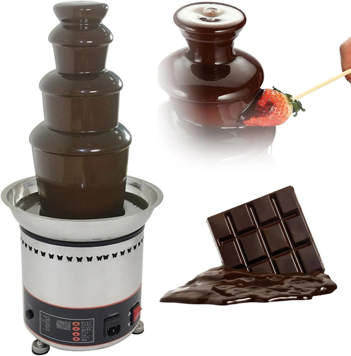 Warm Dompelen Machine, Bruiloft 4floors, Elektrische Chocolade Fondue Fontein, Chocolade Warm Dompelen Machine Warmer, Familiebijeenkomst, 4/5/6/7