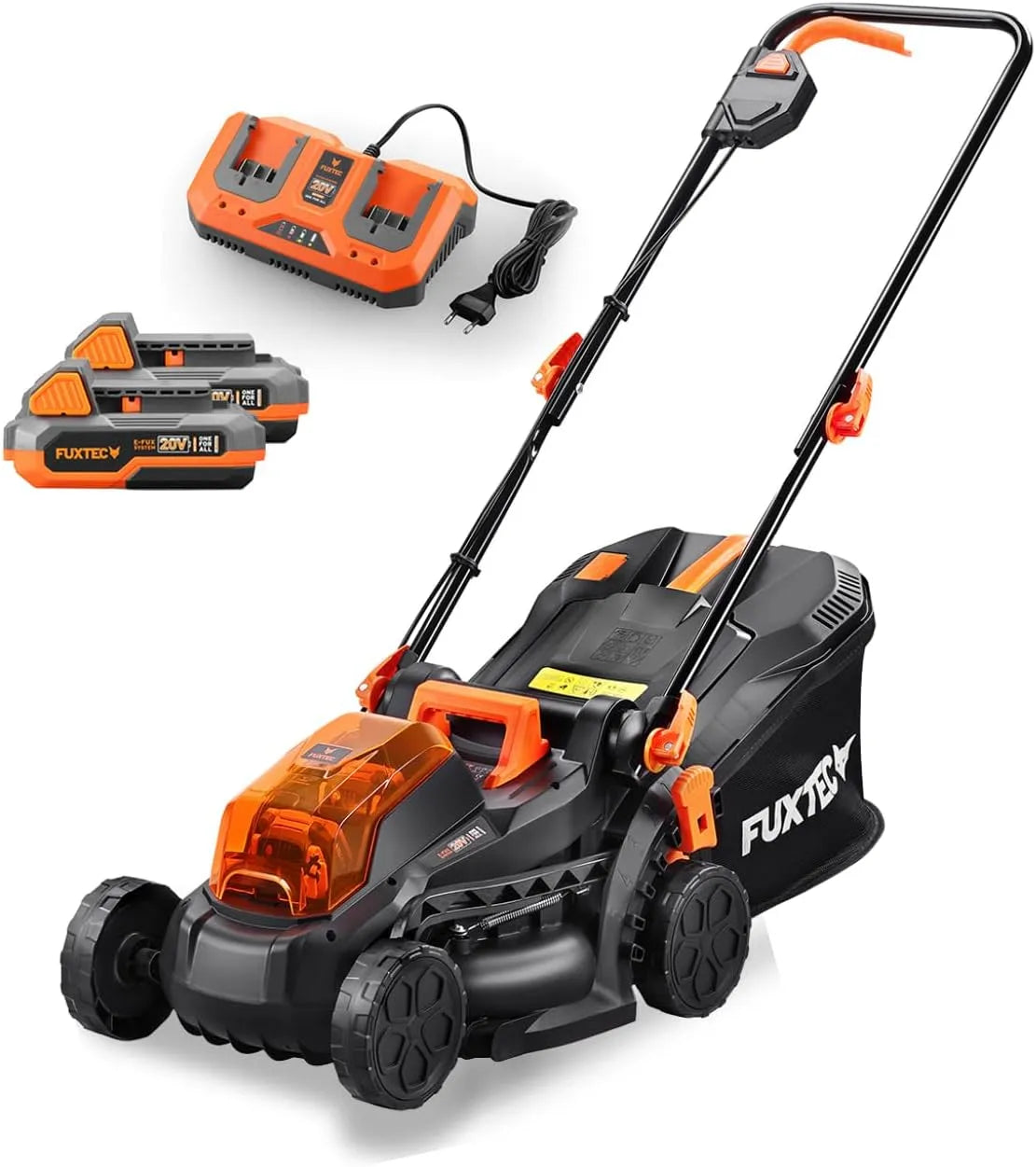 40V, 33cm, 2Ah, 2x20V, Grasmaaier, model FX-E1RM20, FUXTEC accu