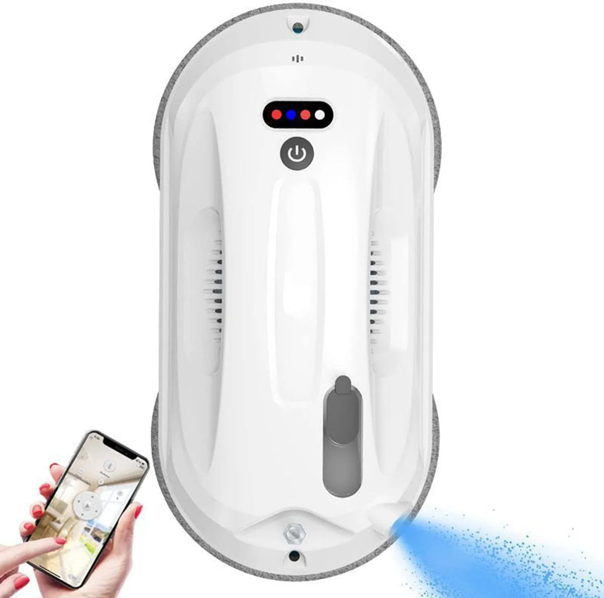 Raamreinigingsrobot, 2800 Pa, voor buiten/binnen met APP & afstandsbediening Dual-Control, Raamreinigerrobot met automatische waternevel
