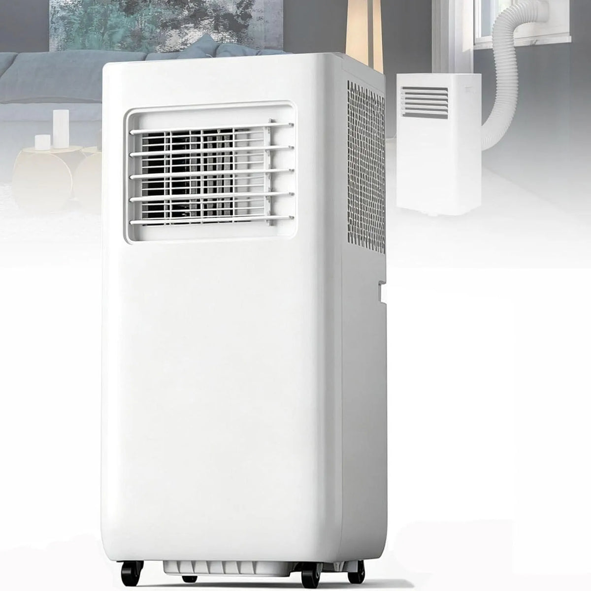 Luchtkoeler met 14000 BTU, 4-in-1, zonder buitenunit, 16-32°C, 35 m2, afstandsbediening, ontvochtigingsfunctie en 24-uurs timer