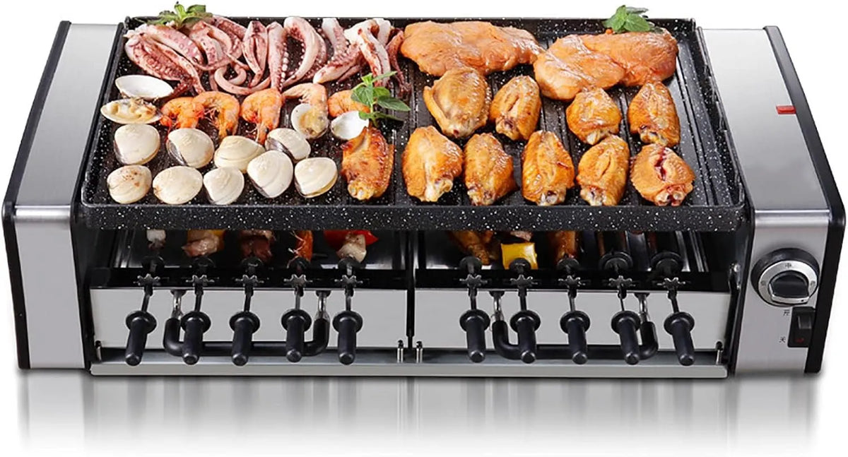 Barbecue met 1600 W, 420 x 250mm, 535 x 255 x 135 mm, 220V, 50Hz, 100-260 °C, 1-3 cm en 24 uur