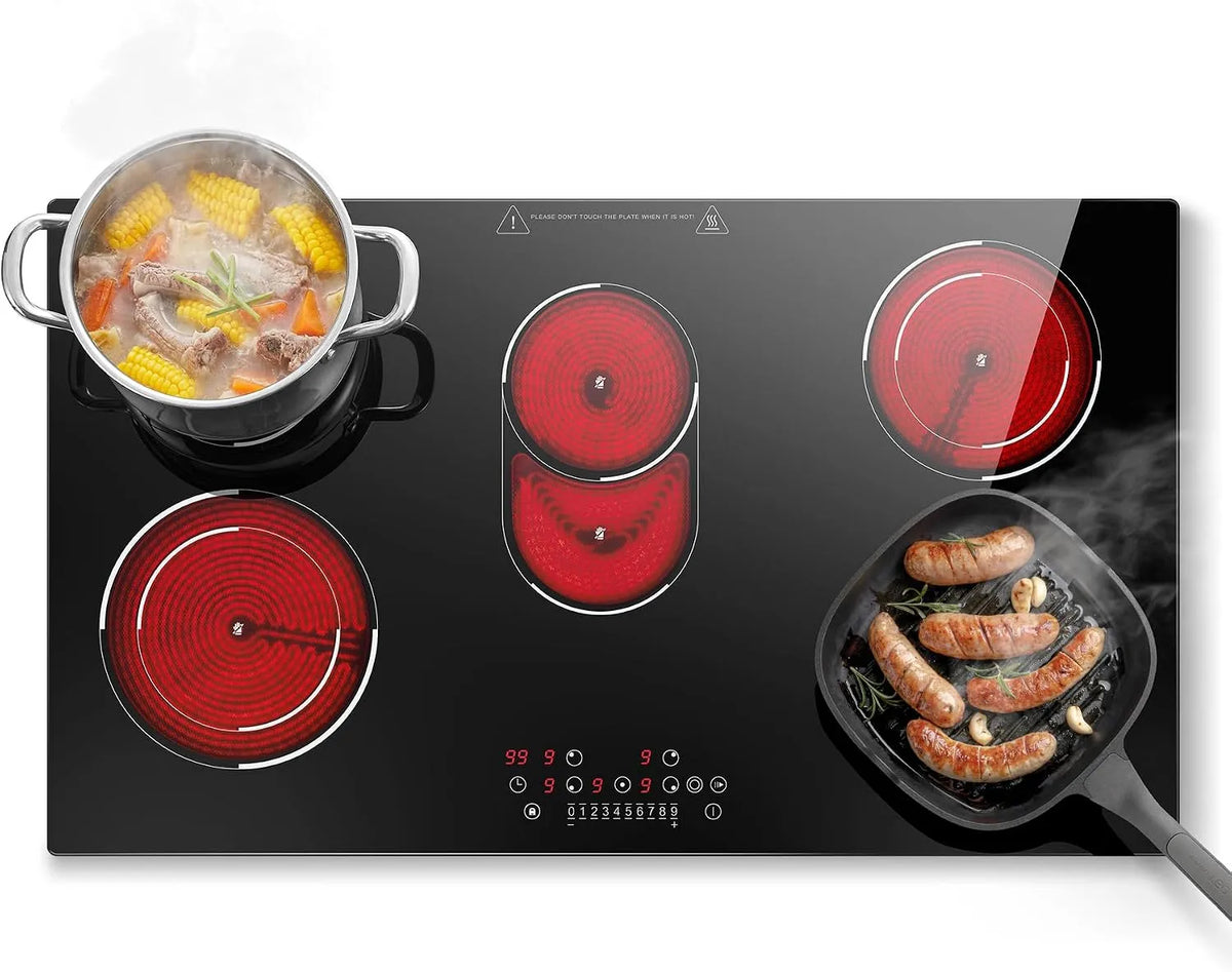 Kookplaat met 90cm, 8400 W, 165 x 270 mm, 90 x 52 x 4,37 cm, 2000 W, 2200 W, 1800 W en 99 minuten