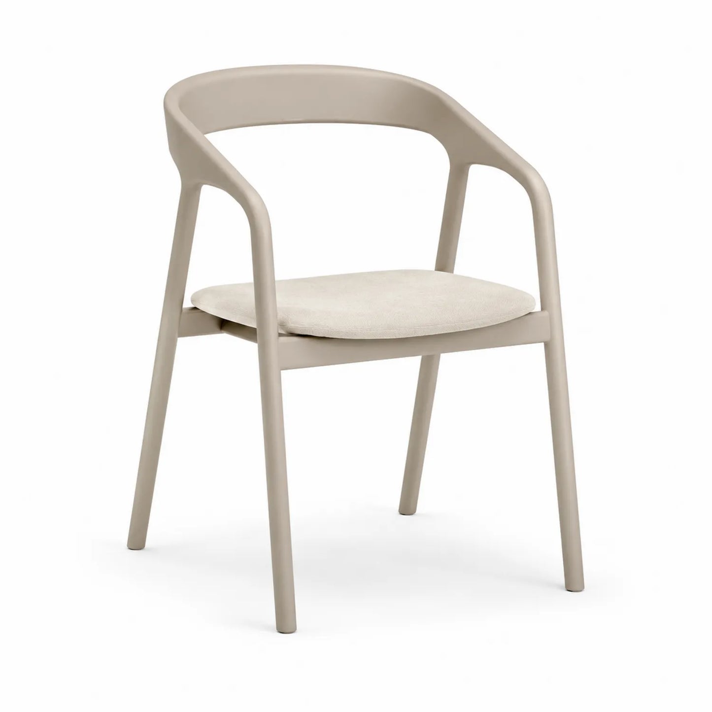 Chaise de salle à manger en polypropylène avec coussin en tissu Beige 75x55x50 cm