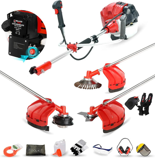 BU-KO 52cc Benzinekstrimmer Tuin Multi-Tool met 52cc, STRUIKEN3PADEN aplus content video