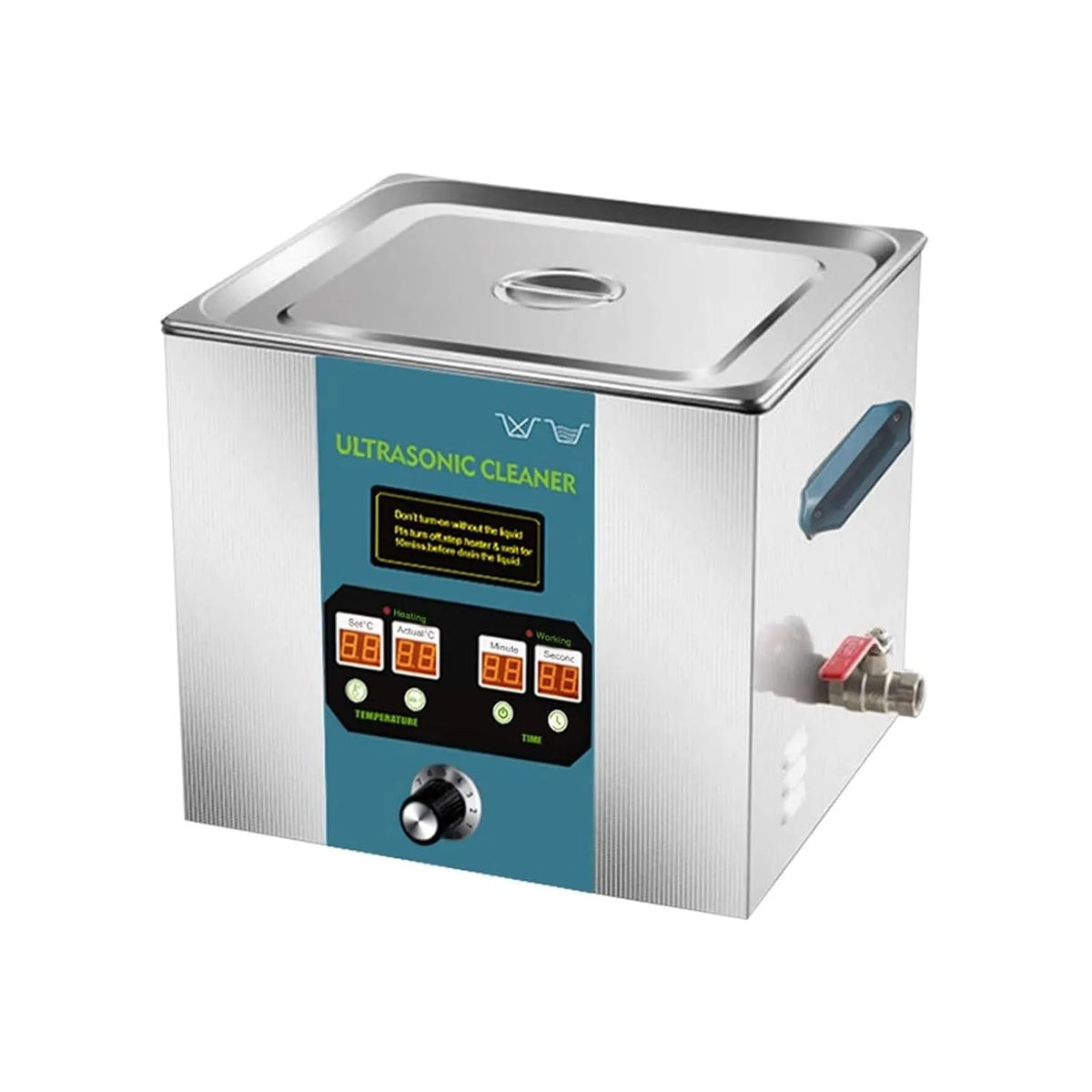 Ultrasoonreiniger met 11 l, 300 x 240 x 150 mm, 240 W, 300 W, 1-99 minuten, 20-80 °C, digitaal display en geluidsarme werking