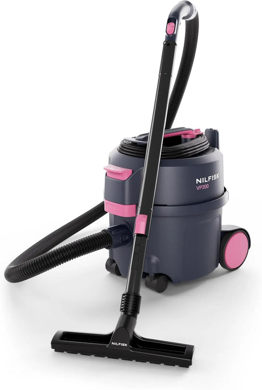 Nilfisk, Stofzuiger en HEPA-filter, laag geluidsniveau, gelimiteerd, incl. accessoires, droogzuiger VP300 HEPA Pink T EU, licht, robuuste