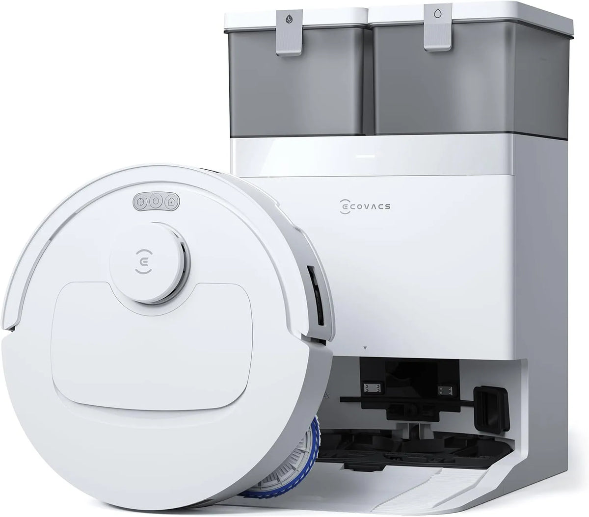 Ecovacs Robotstofzuiger T30C met 20.000 Pa, 45 °C, 75 °C, 20mm, 8 minuten, 10-in-1, oplaadstation en waterreservoir