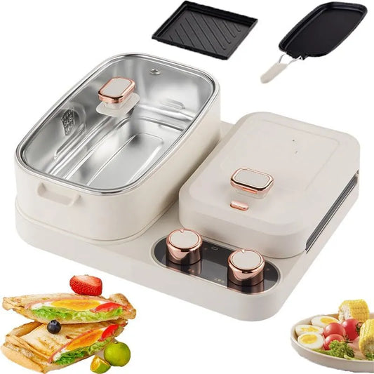 Machine, 2-in-1, hotpot, entertainmentfeestwafels, toast en brood