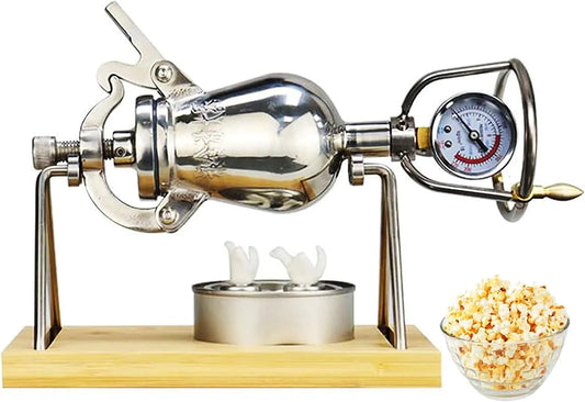 Popcorn Machine, Druk Thuis Popcorn Maker met Handvat, RVS, 260ml