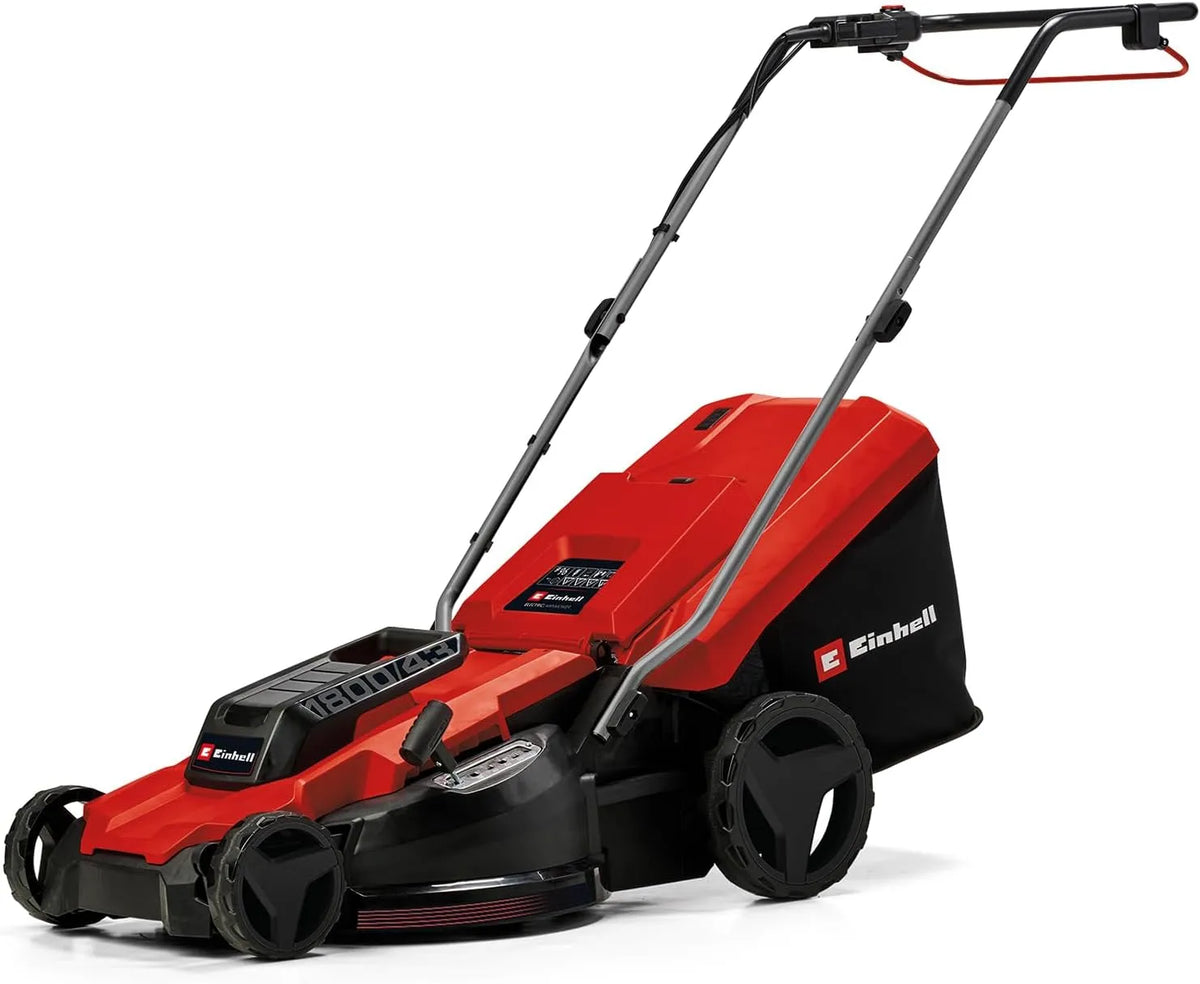 Grasmaaier, Einhell, 65 mm, 43 cm, 800 m2, 6 standen, de tuin, een maairesultaat, hard werken in je eigen tuin.