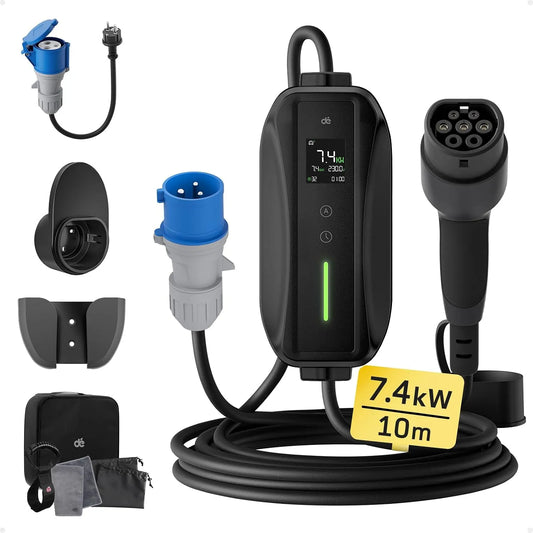 EV-oplader met dé EV Oplader Type 2 7,4kW CEE 1-Fase