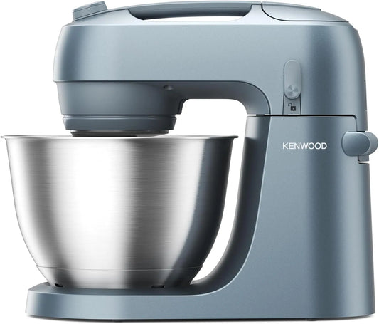 Machine, Kenwood KZM35.000GY, compacte kneedmachine met 4-liter kom, 3 menggereedschappen, hoogte slechts 30 cm, vermogen 800 W, handvat, storm, 6