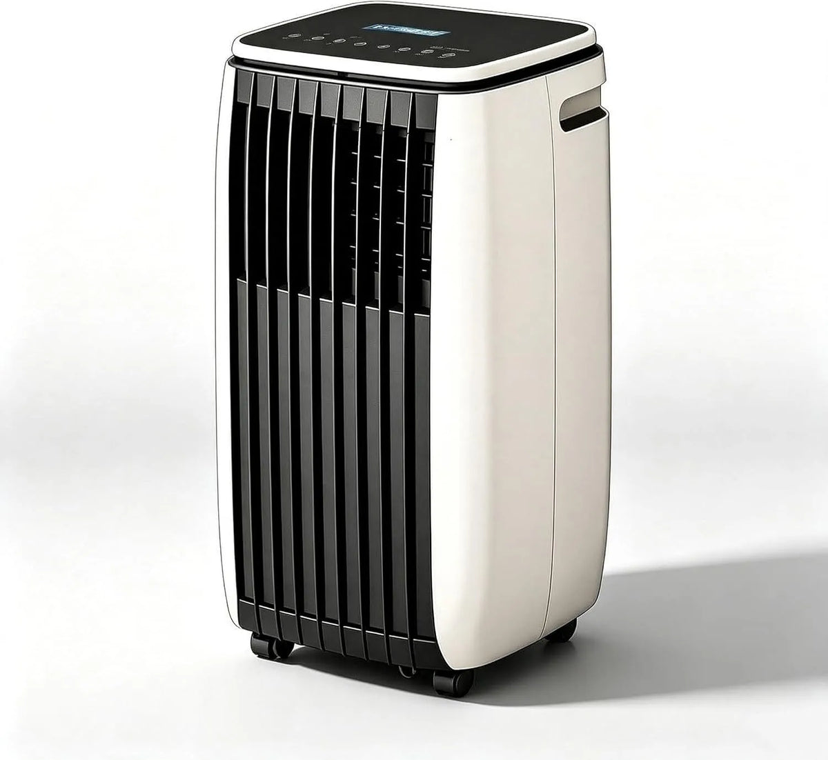 Mobiele airconditioner met 14000 BTU, 12000 BTU, 2-in-1, regelbare thermostaat, gerichte luchtcirculatie en wit