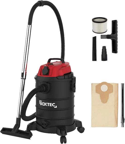 Stofzuiger met 2000 W, 32 mm, 1400 W, 18 kPa, HEPA-filter, antistatische borstel, voor bouwplaats en werkplaats en ruime kabellengte