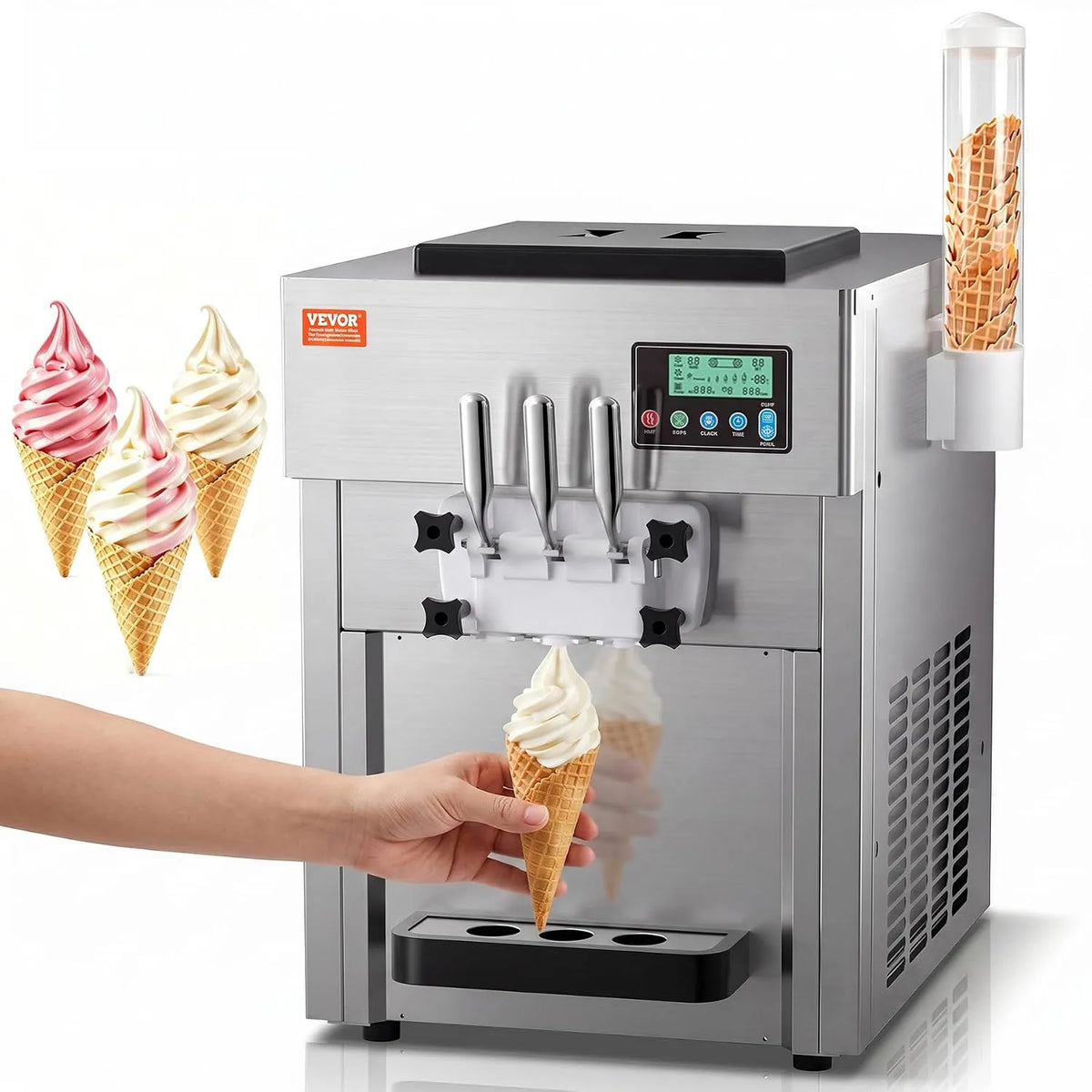 Machine met 21 QT, 1800 W, 4 l, 1,8 l, geluidsarme werking en RVS