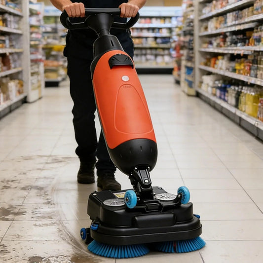 Vloerschrobmachine met 4,5 l, 7,5 l, 3-in-1, 65-73 dB, 90 minuten, 43 cm, 1200 m2 en waterreservoir