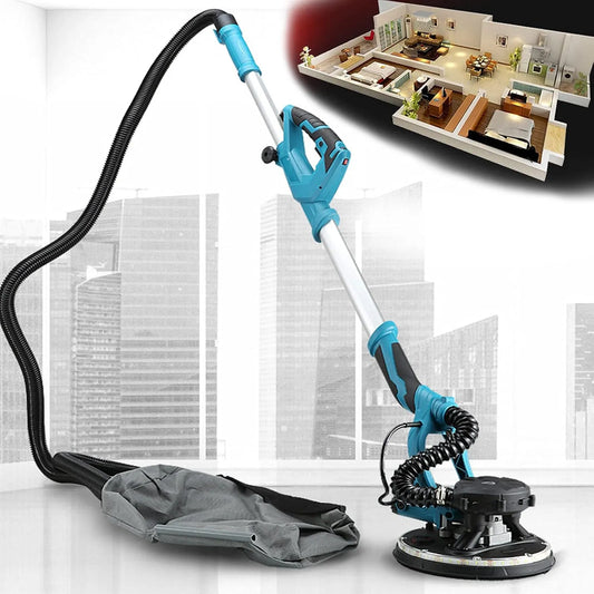 Lamp, Telescopische elektrische, 5 variabele snelheden, uitschuifbare aluminium handgreep, met automatisch vacuümsysteem, led-lamp, stofslang