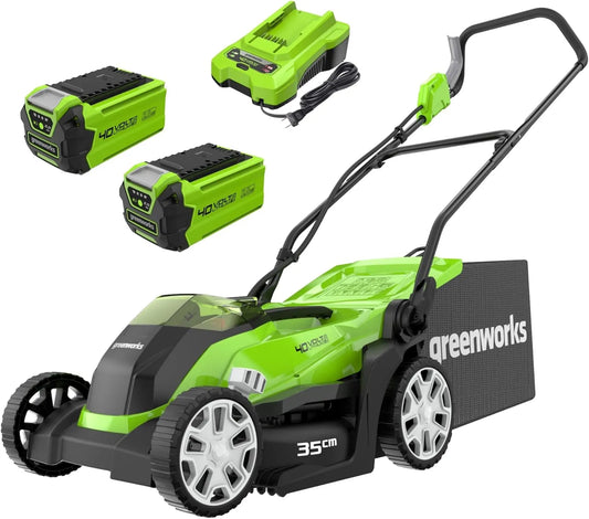 Grasmaaier, G40LM35K2X, 35 cm, 40 L Zak PLUS Twee 40V 2Ah Batterijen en Één Oplader, 3 Jaar, 400m2